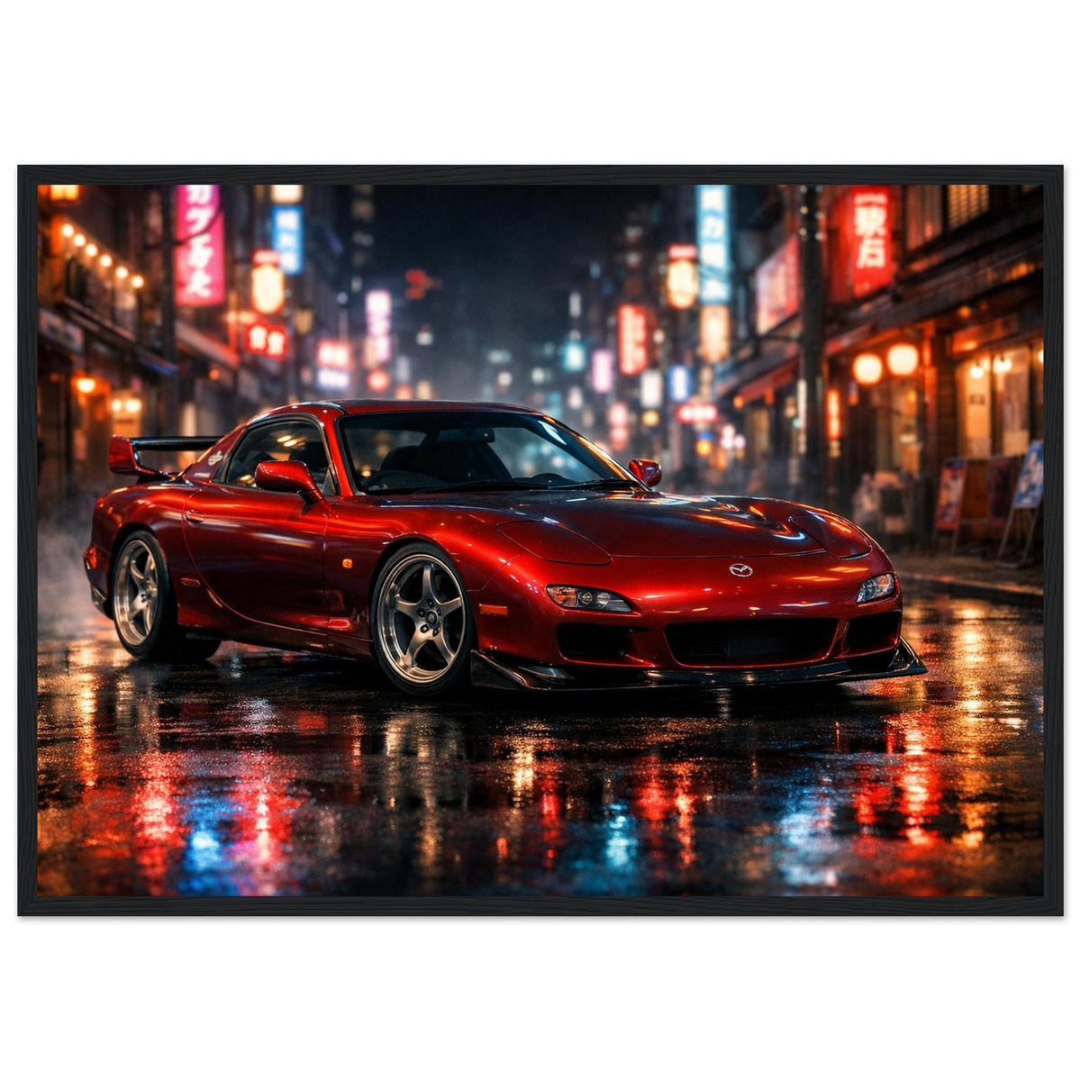 Mazda RX-7 Wall Art Poster — Framed or Unframed - Redline